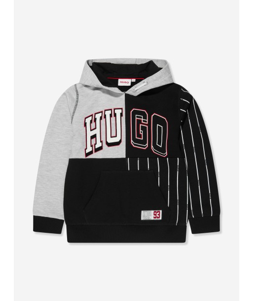 Hugo Boys Logo Hoodie in Grey meilleur choix