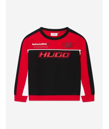 Hugo Boys Racing Sweatshirt in Red de France