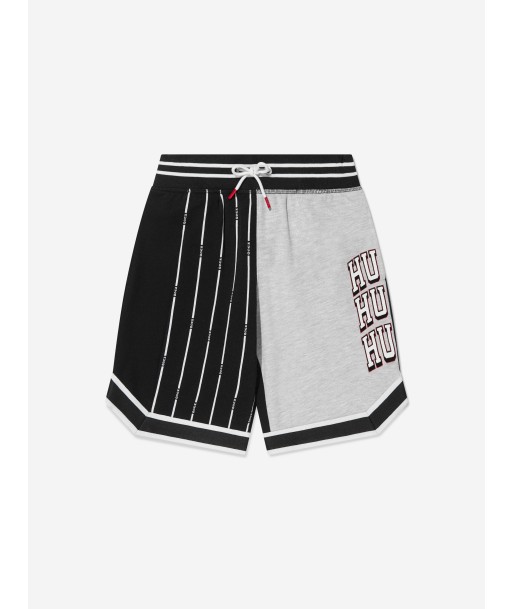 Hugo Boys Logo Bermuda Shorts in Grey livraison gratuite