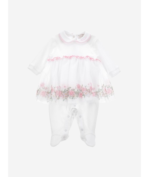 Monnalisa Baby Girls Tutu Babygrow in White de France