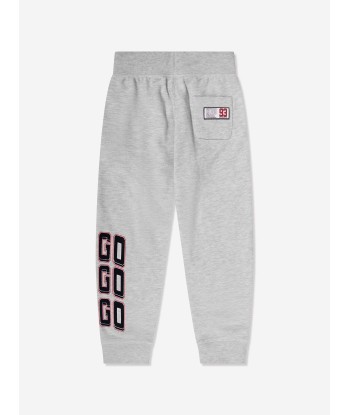 Hugo Boys Logo Print Joggers in Grey la colonne vertébrale