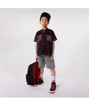 Hugo Boys Jersey Baseball Shirt in Black offre 