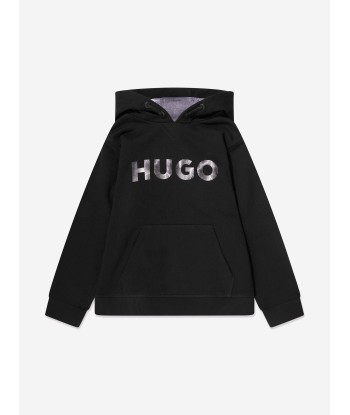 Hugo Boys Thunder Logo Hoodie in Black Les êtres humains sont 