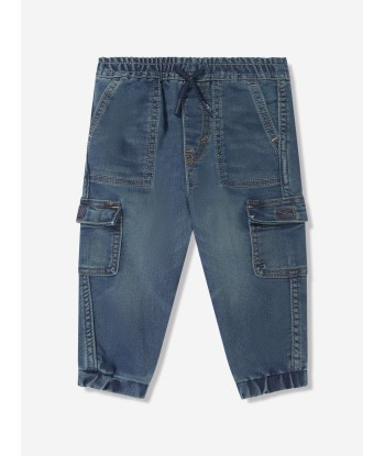 Levi's Baby Boys Relaxed Dobby Cargo Joogers in Blue la colonne vertébrale