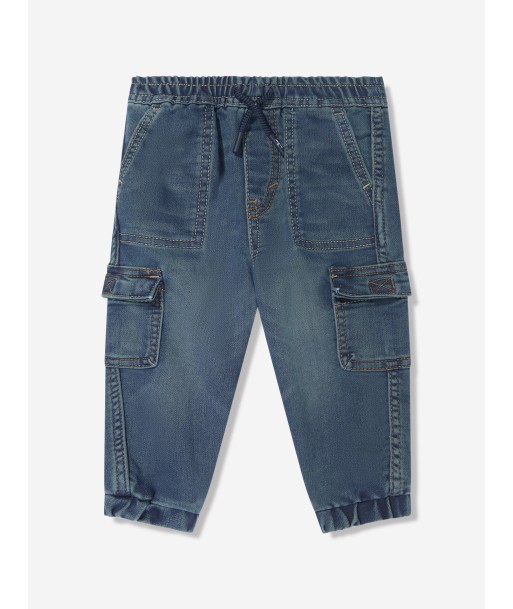 Levi's Baby Boys Relaxed Dobby Cargo Joogers in Blue la colonne vertébrale