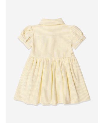 Ralph Lauren Baby Girls Striped Oxford Shirt Dress in Yellow l'achat 