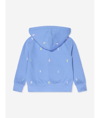 Ralph Lauren Boys Logo Zip Up Top in Blue est présent 