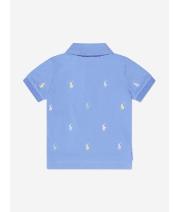 Ralph Lauren Baby Boys Logo Polo Shirt in Blue livraison et retour toujours gratuits