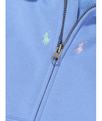 Ralph Lauren Boys Logo Zip Up Top in Blue est présent 