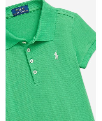 Ralph Lauren Girls Polo Dress in Green Fin de série