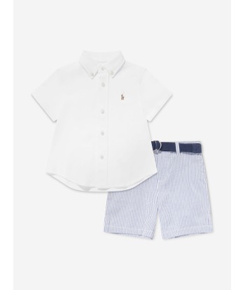 Ralph Lauren Baby Boys Shirt And Short Set in White vente chaude votre 