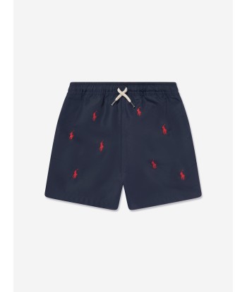 Ralph Lauren Boys Logo Swim Shorts in Navy pas cher chine