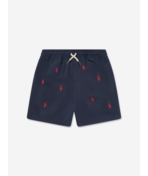 Ralph Lauren Boys Logo Swim Shorts in Navy pas cher chine