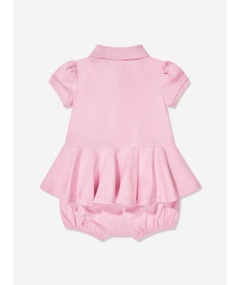 Ralph Lauren Baby Girls Peplum Romper Dress in Pink Le MVP de beaucoup