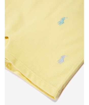 Ralph Lauren Baby Boys Logo Romper in Yellow pas cher