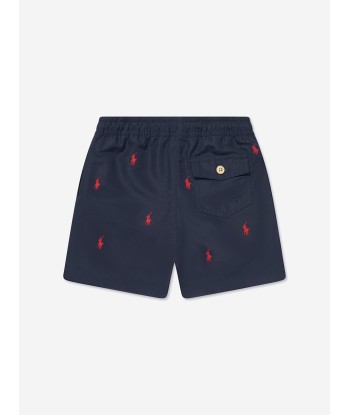 Ralph Lauren Boys Logo Swim Shorts in Navy pas cher chine