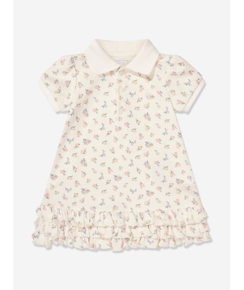 Ralph Lauren Baby Girls Floral Polo Dress in White chez Cornerstreet bien 