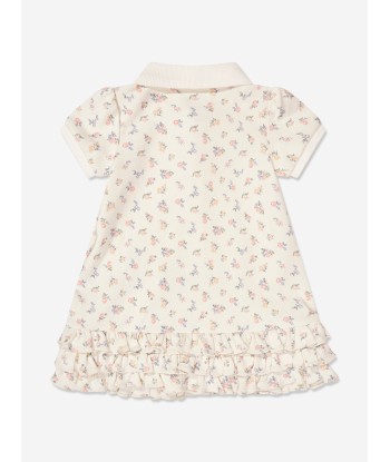 Ralph Lauren Baby Girls Floral Polo Dress in White chez Cornerstreet bien 