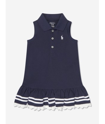 Ralph Lauren Baby Girls Sailor Polo Dress in Navy destockage