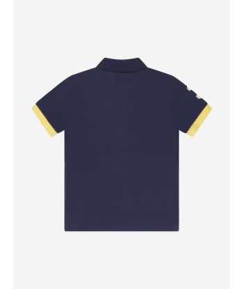 Ralph Lauren Boys Striped Polo Shirt in Navy les ctes