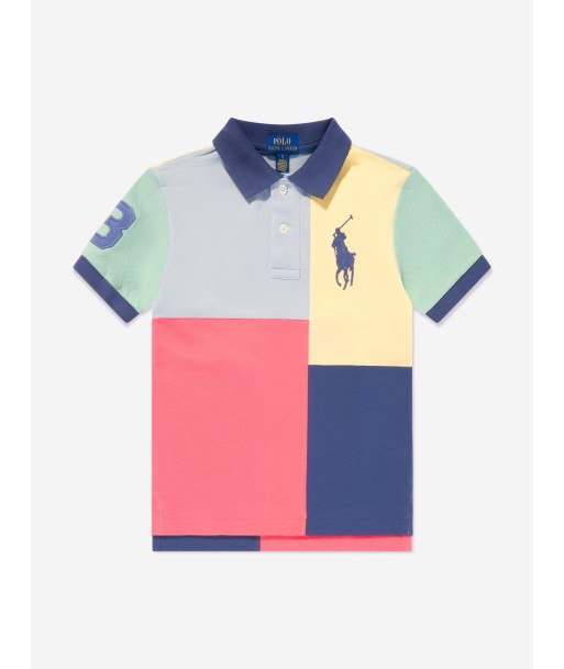 Ralph Lauren Boys Colourblock Polo Shirt in Multicolour en linge