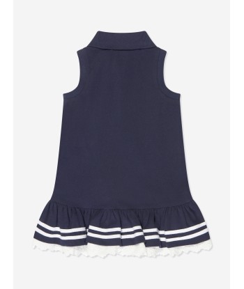 Ralph Lauren Baby Girls Sailor Polo Dress in Navy destockage