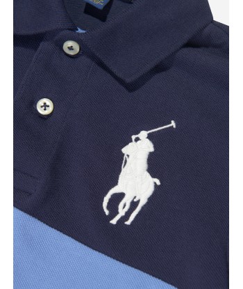 Ralph Lauren Boys Striped Polo Shirt in Navy les ctes