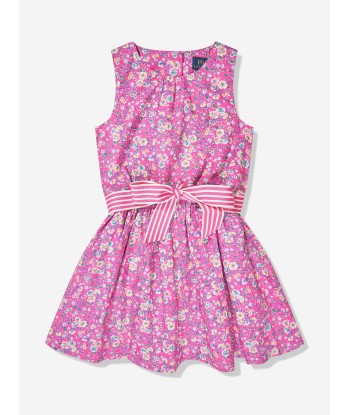 Ralph Lauren Girls Floral Fit And Flare Dress in Pink est présent 