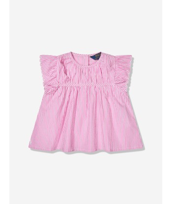 Ralph Lauren Girls Striped Blouse in Pink Par le système avancé 