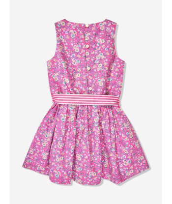 Ralph Lauren Girls Floral Fit And Flare Dress in Pink est présent 