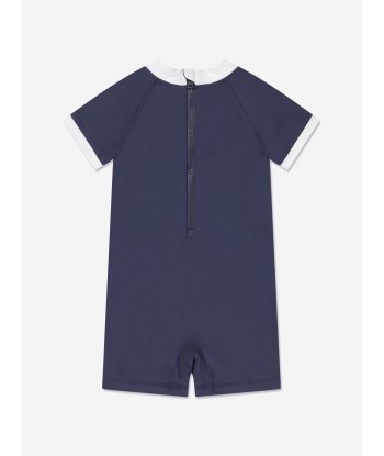 Ralph Lauren Baby Boys Bear Rashguard Swimsuit in Navy de l' environnement