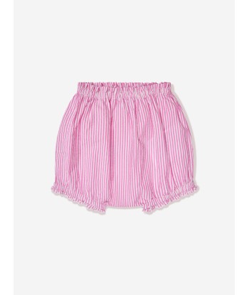 Ralph Lauren Baby Girls Striped Bloomer Short Set in Pink acheter en ligne