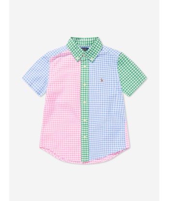 Ralph Lauren Boys Gingham Short Sleeve Shirt in Multicolour la chaussure