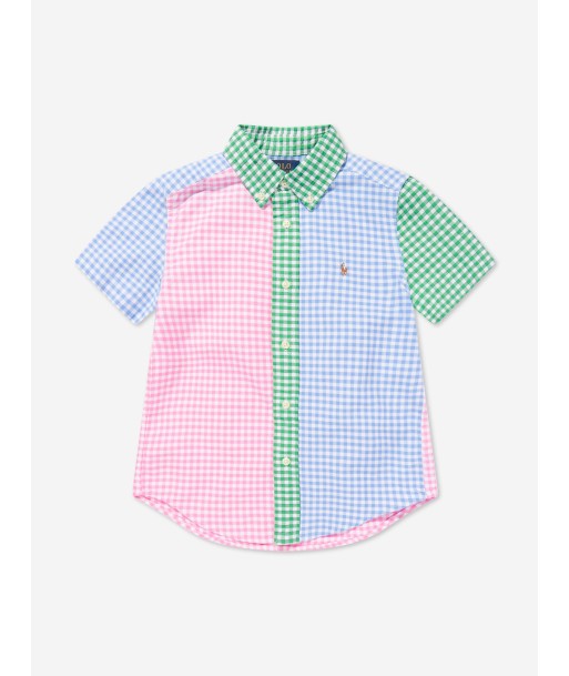 Ralph Lauren Boys Gingham Short Sleeve Shirt in Multicolour la chaussure