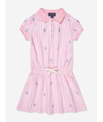 Ralph Lauren Girls Gingham Polo Dress in Pink de l' environnement