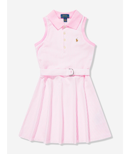 Ralph Lauren Girls Sleeveless Oxford Dress in Pink en ligne des produits 