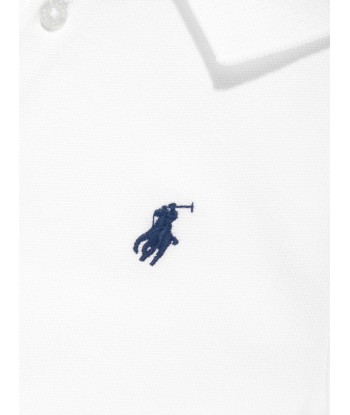 Ralph Lauren Girls Flared Polo Dress in White Comment ça marche