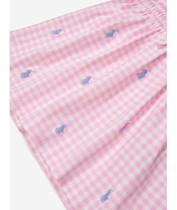 Ralph Lauren Girls Gingham Polo Dress in Pink de l' environnement