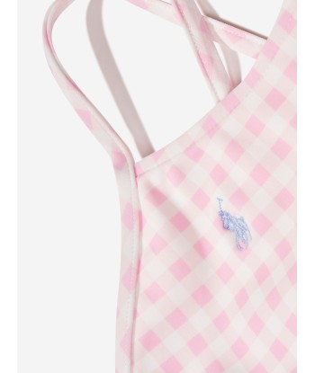 Ralph Lauren Girls Gingham Logo Bikini in Pink Paris Déstockage Promo