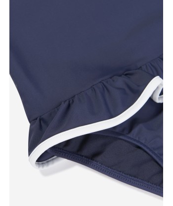 Ralph Lauren Baby Girls Embroidered Bear Swimsuit in Navy Dans la société mordern