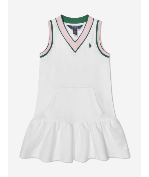 Ralph Lauren Girls Sleeveless Day Dress in White offre 