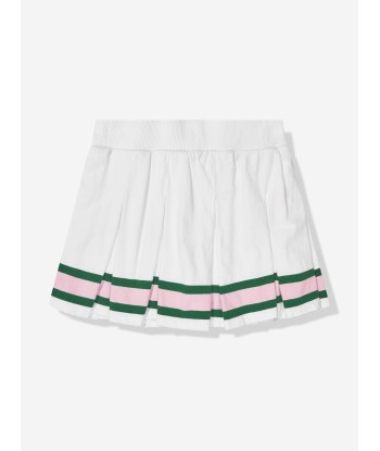 Ralph Lauren Girls Pleated Skirt in White brillant des détails fins