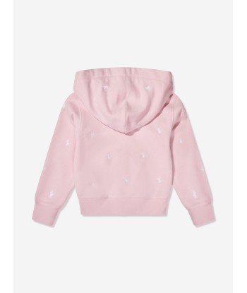 Ralph Lauren Girls Logo Zip Up Top in Pink Amélioration de cerveau avec