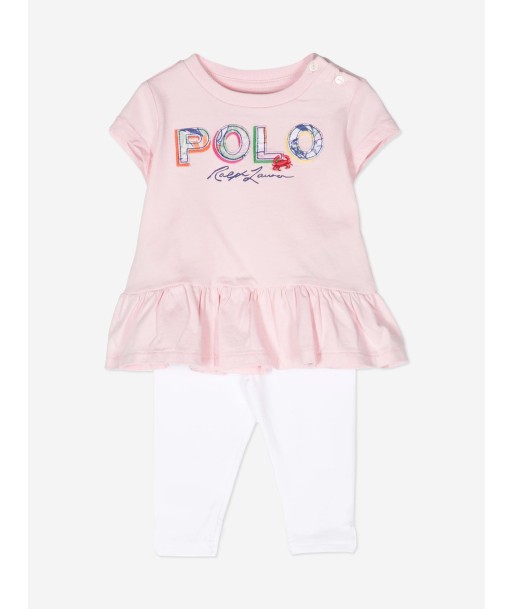 Ralph Lauren Baby Girls Polo Leggings Set in Pink Toutes les collections ici