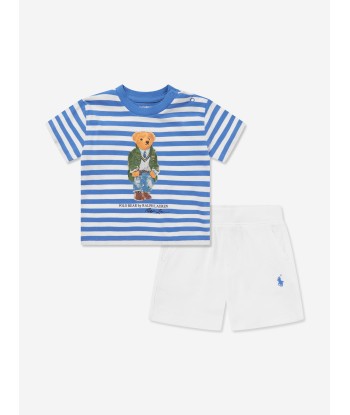 Ralph Lauren Baby Boys Short Set in Blue du meilleur 