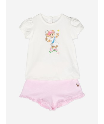 Ralph Lauren Baby Girls Bear Short Set in Pink le concept de la Pate a emporter 