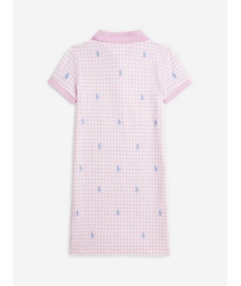 Ralph Lauren Girls Gingham Polo Dress in Pink prix pour 