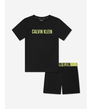 Calvin Klein Boys Short Pyjamas Set in Black pas cher