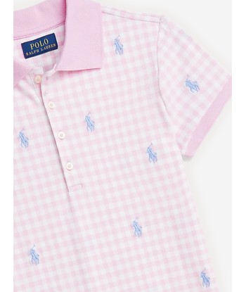 Ralph Lauren Girls Gingham Polo Dress in Pink prix pour 