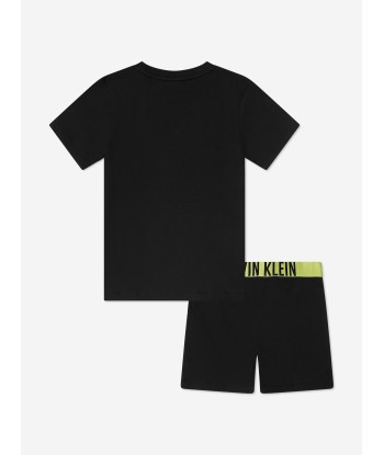 Calvin Klein Boys Short Pyjamas Set in Black pas cher